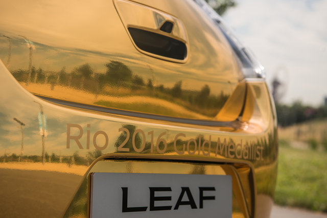 خودروی الکتریکی طلایی نیسان، جایزه قهرمانان المپیک ریو + تصاویر