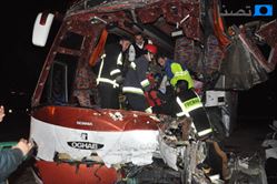 تصادف مرگبار اتوبوس در رفسنجان