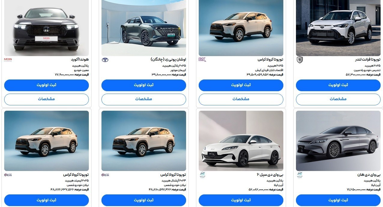 قیمت 8 خودرو وارداتی اعلام شد